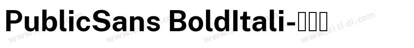 PublicSans BoldItali字体转换